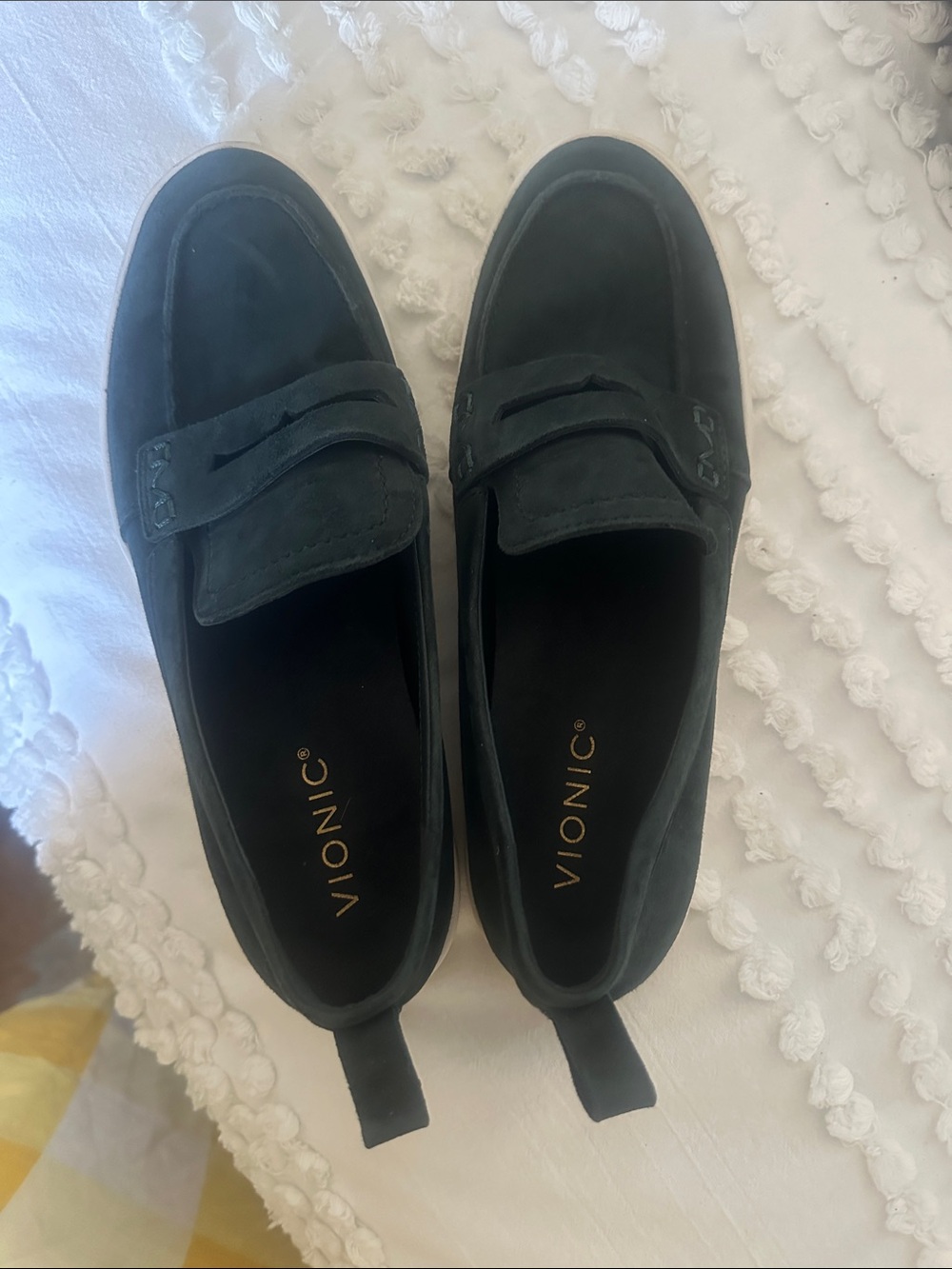Vionic Green Suede Loafers